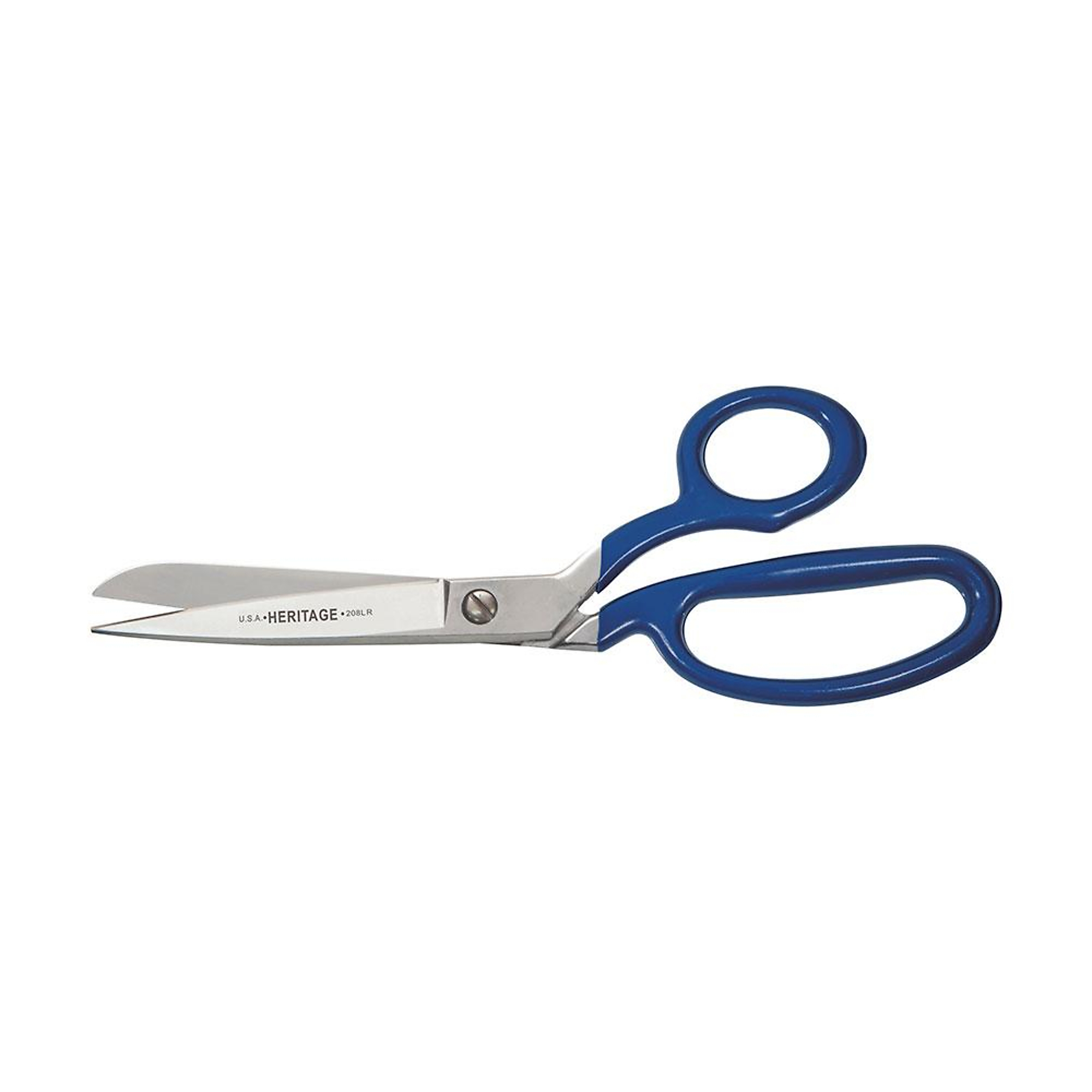 Klein Tools, Bent Trimmer w/Large Ring, Blue Coating, 8in., Blade Size 3.5 in, Tool Length 9.13 in, Model# 208LR-BLU-P
